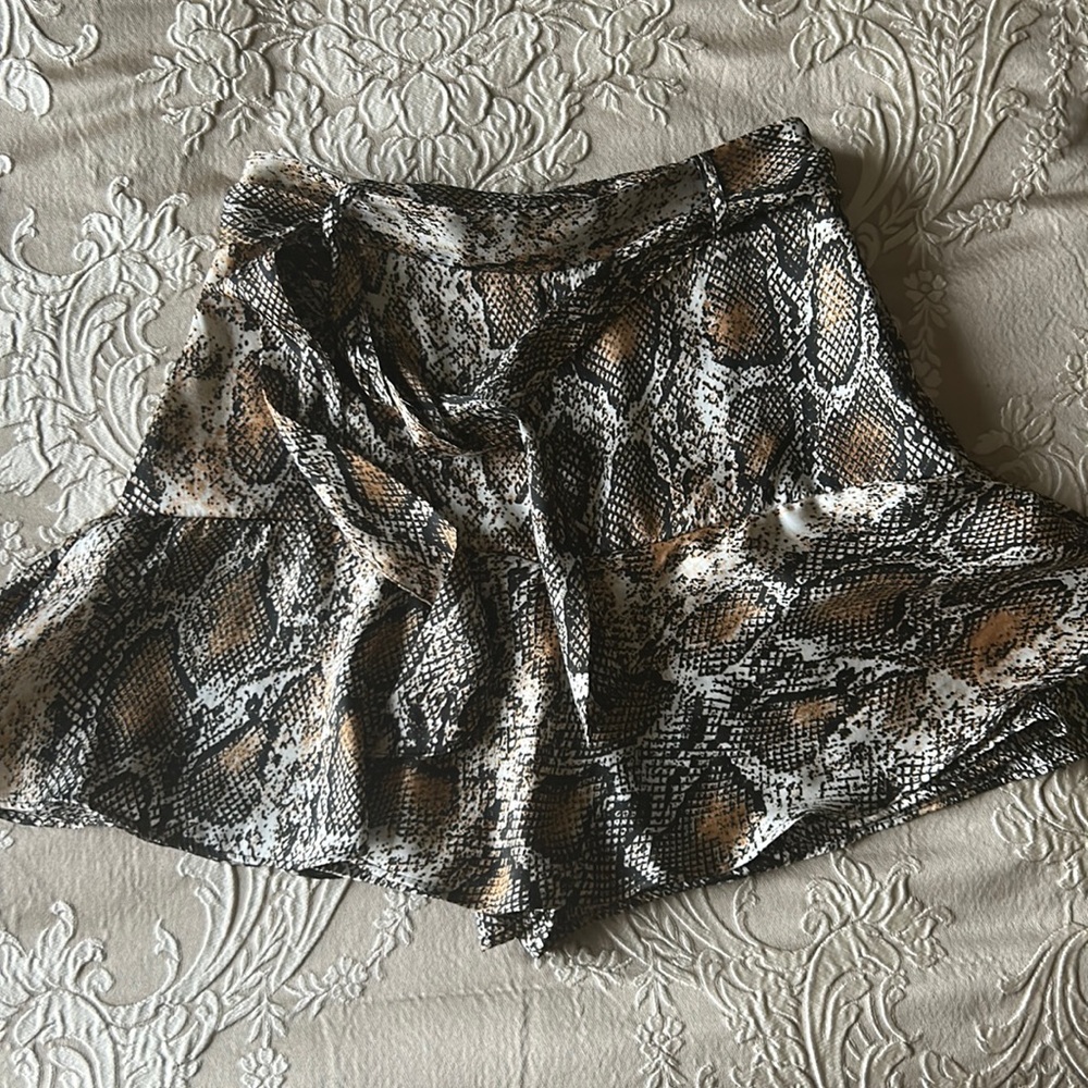 Zara Python Silk Skort - image 2